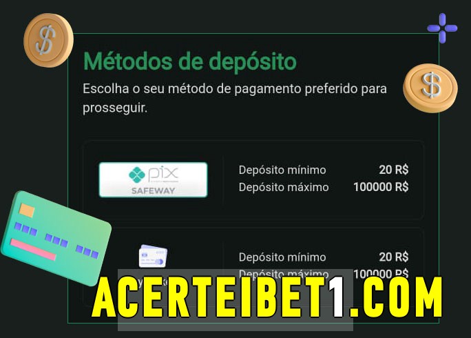 O cassino acerteibet bet oferece uma grande variedade de métodos de pagamento